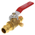 Product Image of P-202NL 1/2" Press Forged Brass Full Port Ball Valve w/ Drain (Lead Free)