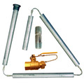 Product Image of 42" Blue Lightning Aluminum/Zinc Anode Rod, Hex Plug, Flexible (4 sections) w/ Drain Valve & Nipple