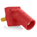 Product Image of 16 Series Panel Mount Receptacle, Male, 400A Max, 600V 45 Degree Angle, 1.125"L Threaded Stud Termination, #2-4/0 Cable Range (Red)