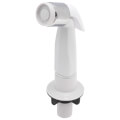 Product Image of Single-Handle Economy Pull-Out Sprayer Kitchen Faucet Side Spray w/ Guide (White), 10346