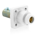 Product Image of 18 Series Cam-Type Female Panel Mount Receptacle, 90-Degree, 2/0 4/0 AWG, 400A Max (White)