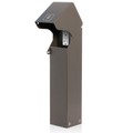 Product Image of 1-Gang 18" Stainless Steel Power Pedestal Kit, Surface Mount Flush Hinged Top, Bronze