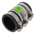 Product Image of 1-1/2" x 1-1/2" Strong Back PVC Shielded Coupling (Connects Cast Iron, PVC, Copper, Steel or Lead)