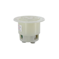 Product Image of 20A, 250V NEMA L6-20R, 2P, 3W, Flanged Outlet Locking Receptacle, Grounding (White)