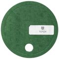 Product Image of 6" Round Standard Series Irrigation Control Valve Cover Snap-In Overlapping Lid (Green)