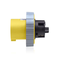 Product Image of 60A, 125V 2P, 3W, Inlet North American Pin & Sleeve Inlet, IP67, Watertight (Yellow)