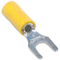 Product Image of Vinyl Insulated Locking Fork Terminal, 12-10 AWG, Bolt 1/4" (Copper)