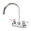 Product Image of Silver Series 4" Center Deck Mount Kitchen Faucet w/ 6" Wide Gooseneck Spout