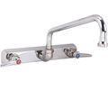 Product Image of Workboard Faucet, Wall Mount, 8" Centers, 10" Swing Nozzle, Lever Handles, B-1127