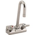 Product Image of Equip 4" Wall Mount Faucet w/ 3" Swivel Gooseneck, 2.2 Gpm Aerator, Lever Handles, 5F-4WLX03