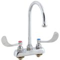 Product Image of Workboard Faucet, Deck Mount, 4" Centers, Swivel Gooseneck, Wrist Action Handles, B-1141-04