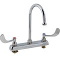 Product Image of 8" c/c Deck Mount Workboard Faucet, 4" wrist Action Handles, 133x Swivel Gooseneck, B-1142-04