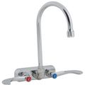 Product Image of Workboard Faucet, Wall Mount, 4" Centers, Swivel Gooseneck, 4" Wrist Action Handles, B-1146-04