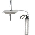 Product Image of Water Station w/ 8" Pedestal Type Glass Filler, Drip Pan, Drain & Water Filtration Kit, B-1230-WFK