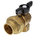 Product Image of T-443NL, 1" Flare x 3/4" FNPT Forged Brass Ball-Type Meter Valve (Lead Free)
