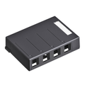 Product Image of Surface-mount Quickport, Box, 4-port (Black)