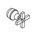 Product Image of Assembly Handle Cross (Polished Chrome), K-1126780-CP