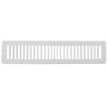Product Image of 14" x 2" (Wall Opening Size) White Toe-Space Grille (420 Series)