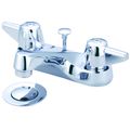 Product Image of Two Handle Lavatory Faucet, 4" Centers w/ Brass Pop-Up Drain