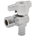 Product Image of T-595NL 1/2" PEX x 3/8" OD Angle Stop Valve (Lead Free)
