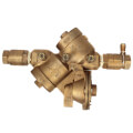 1" Lead Free Wilkins 975XL2 Reduced Pressure Principle Assembly w/ Test Cocks Up & Male 45-Degree Flare SAE Test Fitting
