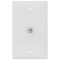 Product Image of Coaxial Cable Jack Adapter Wall Plate, Thermoset - White