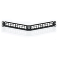 Product Image of Shielded Angled Quickport, Patch Panel, 24"port, 1RU (Black)