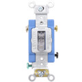 Product Image of Single-Pole, LIT WHEN ON Pilot Light Toggle Switch, 15A - Clear (120V)