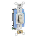 Product Image of Double-Pole Industrial Grade Toggle Switch, 15A - Ivory (120/277V)