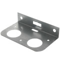Product Image of 1/2", 3/4", 1" Galvanized Steel Dual Pipe Bracket (5" x 3" x 1")
