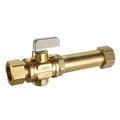 Product Image of Large Bore, Straight No Solder Valve 1/2" Nom Comp (5/8" OD) x 5/8" OD Comp Long, Lead Free (Brass)