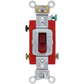 Product Image of Single-Pole, LIT WHEN ON Pilot Light Toggle Switch, 20A - Red (120V)