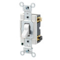 Product Image of Double Pole Grounding Toggle Switch, Industrial Grade, Back & Side Wired - White (120/277V)