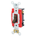 Product Image of 3-Way Self Grounding Toggle Switch, Industrial Grade, Back & Side Wired, 20A - Brown (120/277V)