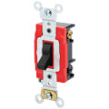 Product Image of 3-Way Self Grounding Toggle Switch, Industrial Grade, Back & Side Wired, 20A - Black (120/277V)