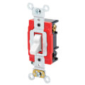 Product Image of 3-Way Self Grounding Toggle Light Switch, Back & Side Wired, Industrial Grade 20A - White (120/277V)