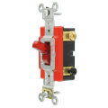 Product Image of 3-Way Self Grounding, Pilot Light Toggle Switch, Back & Side Wired, Industrial Grade - Red (120V)