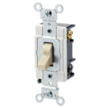 Product Image of 3-Way Self Grounding Toggle Light Switch Back/Side Wired, Industrial Grade - Ivory (120/277V)