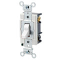 Product Image of 3-Way Grounding Toggle Light Switch, Back & Side Wired, Industrial Grade - White (120/277V)