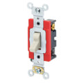 Product Image of 4-Way Industrial Grade, Back & Side Wired, Self-Grounding Toggle Switch, 20A - Light Almond (120/277V)