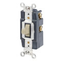 Product Image of Single-Pole Momentary Center OFF, Double-Throw Toggle Switch, 20A - Ivory (120/277V)