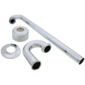 Product Image of 1-1/2" Chrome Plated Brass S-Trap, 20 GA w/Flange & Box Escutcheon