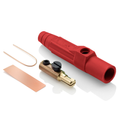 Product Image of 15 Series Cam-Type Male Plug, Contact & Insulator, Detachable, Single Set Screw Termination, #8, #2 AWG, 150A Max, Type 3R When Mated (Red)