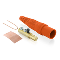 Product Image of 16 Series Taper Nose Cam-Type Male Plug, Contact & Insulator, Detachable, #6 #2 AWG, 190A Max, Type 3R When Mated (Orange)