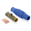 Product Image of 17 Series Female Complete Plug, Detachable, Cam-type Connector, Double Set Screw, Taper Nose, Cable Range- 350-500MCM, 690A (Blue)