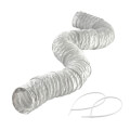 4" x 8 Ft. Flexible White Vinyl Duct w/ Clamps