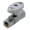 Product Image of 3/8" FIP x 3/8" OD Compression Straight Stop Valve - LFBV889013, No Lead (Chrome)