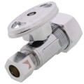 Product Image of 1/2" Nom Compression (5/8" OD) x 3/8" OD Compression Straight Stop Valve - LFBV894013, No Lead (Chrome)