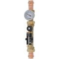 Product Image of 3/4" Press QuickSetter Balancing Valve w/ Flow Meter Union & Temp. Gauge, 0.5 to 1.75 GPM (Lead Free)