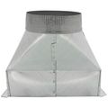Product Image of 6" Galvanized Transition - Long Throat (3-1/4" x 10" Round)